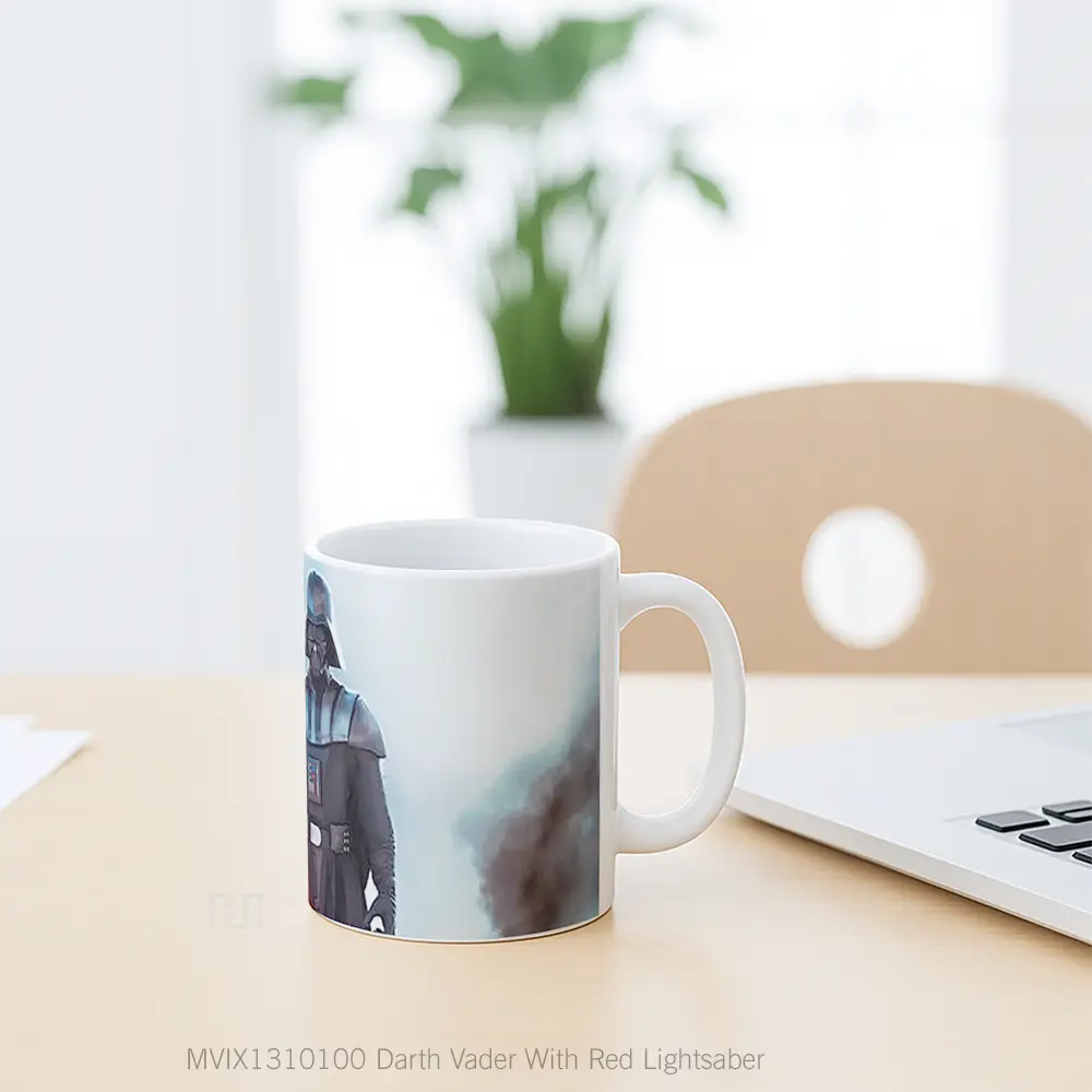 Mug Darth Vader With Red Lightsaber Gelas Star Wars - All-side / Desain