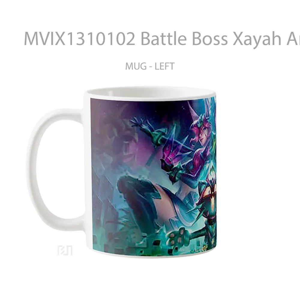 Mug Battle Boss Xayah And Yuumi League Of Legends Cangkir Gamer - All-side / Desain