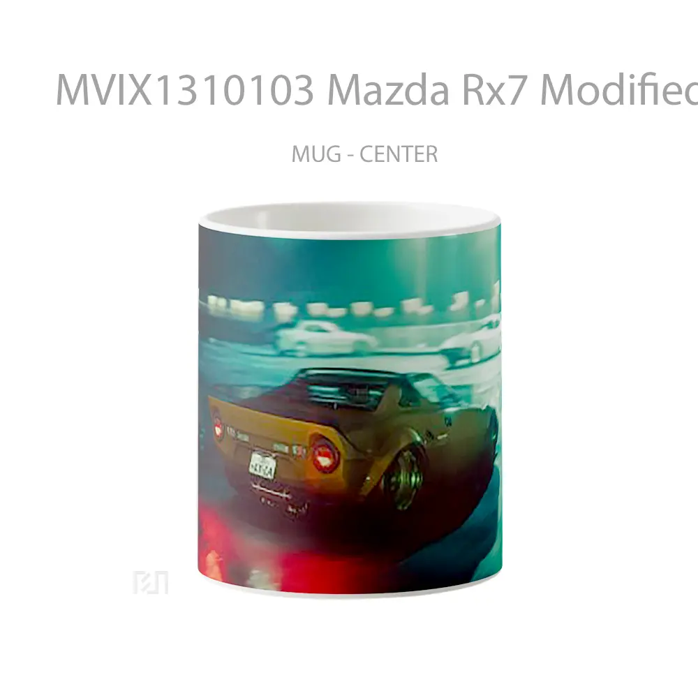 Mug Mazda Rx7 Modified Car On Street Cangkir Mobil