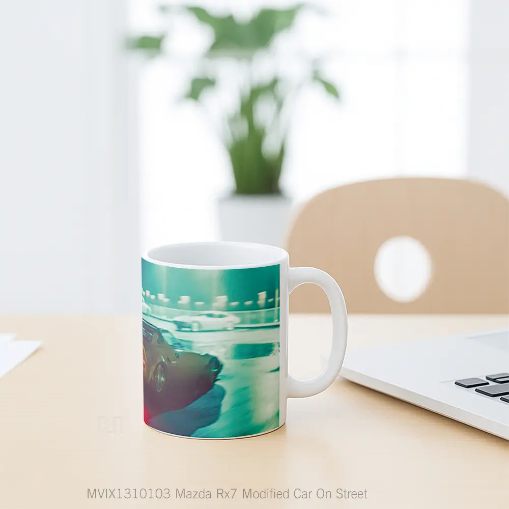 Mug Mazda Rx7 Modified Car On Street Cangkir Mobil - All-side / Desain