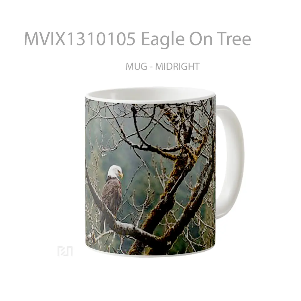 Mug Eagle On Tree Gelas Hewan Lucu - All-side / Desain