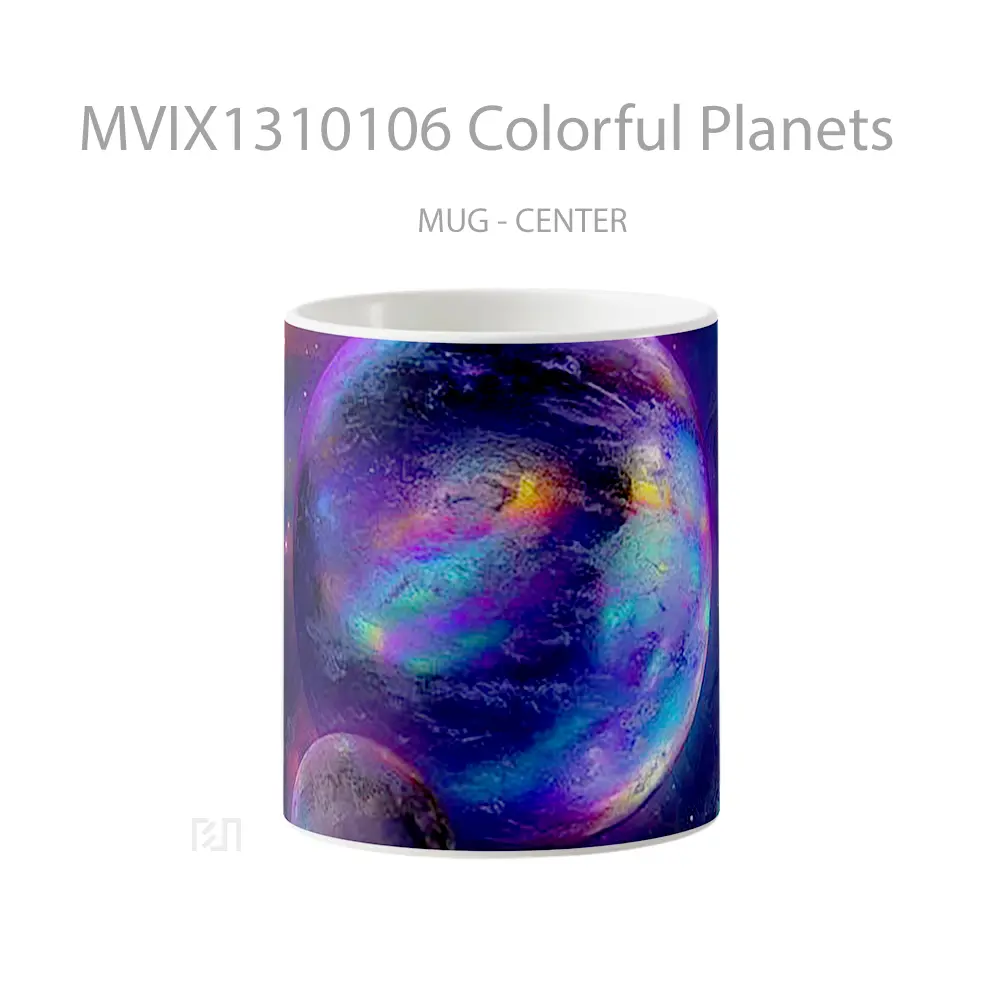 Mug Colorful Planets Gelas Astronomi