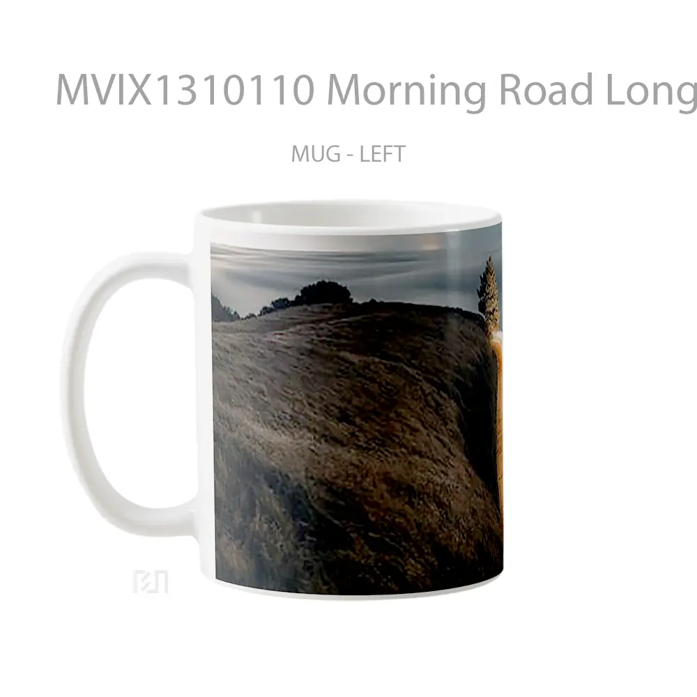Mug Morning Road Long Exposure Gelas Keramik Unik - All-side / Desain