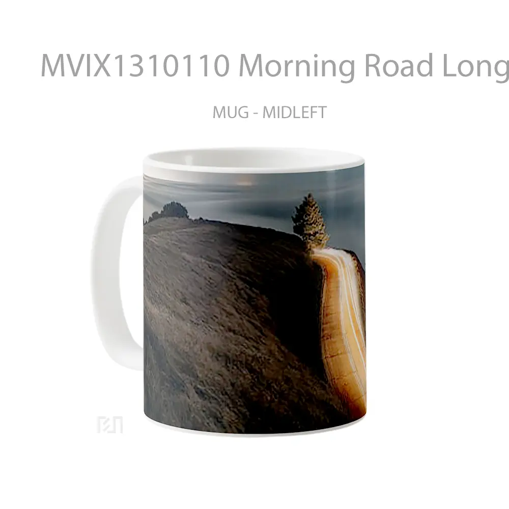 Mug Morning Road Long Exposure Gelas Keramik Unik - All-side / Desain