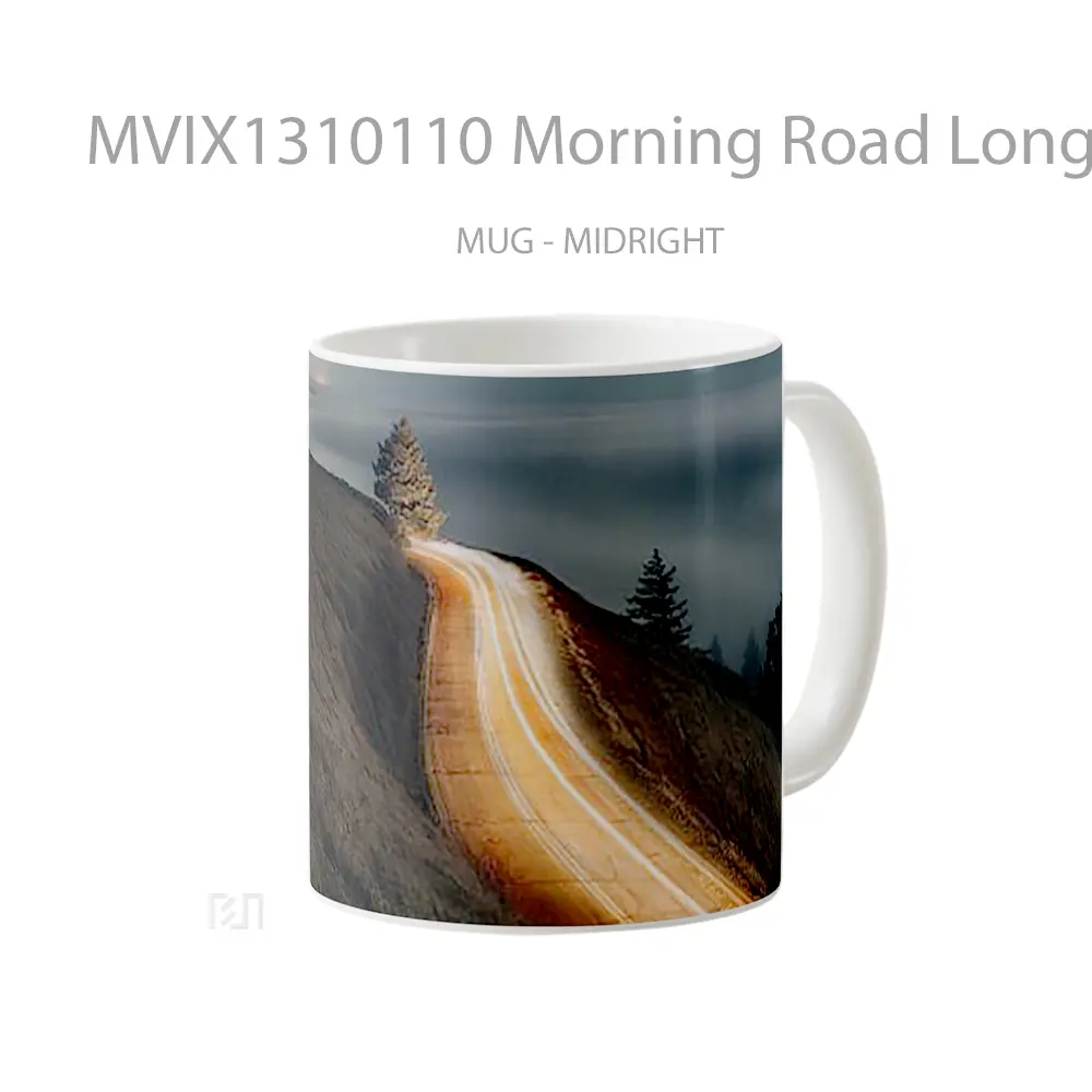 Mug Morning Road Long Exposure Gelas Keramik Unik - All-side / Desain