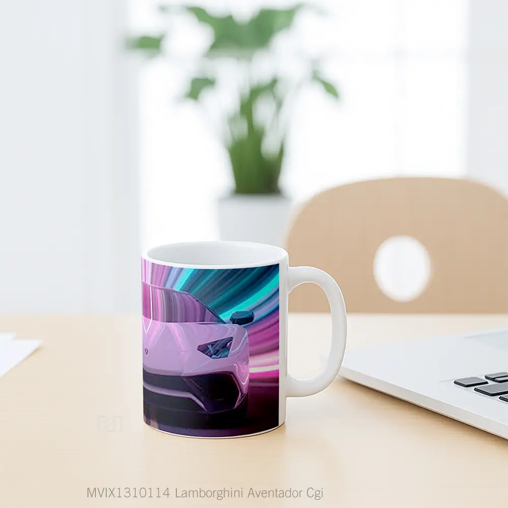 Mug Lamborghini Aventador Cgi Cangkir Mobil - All-side / Desain