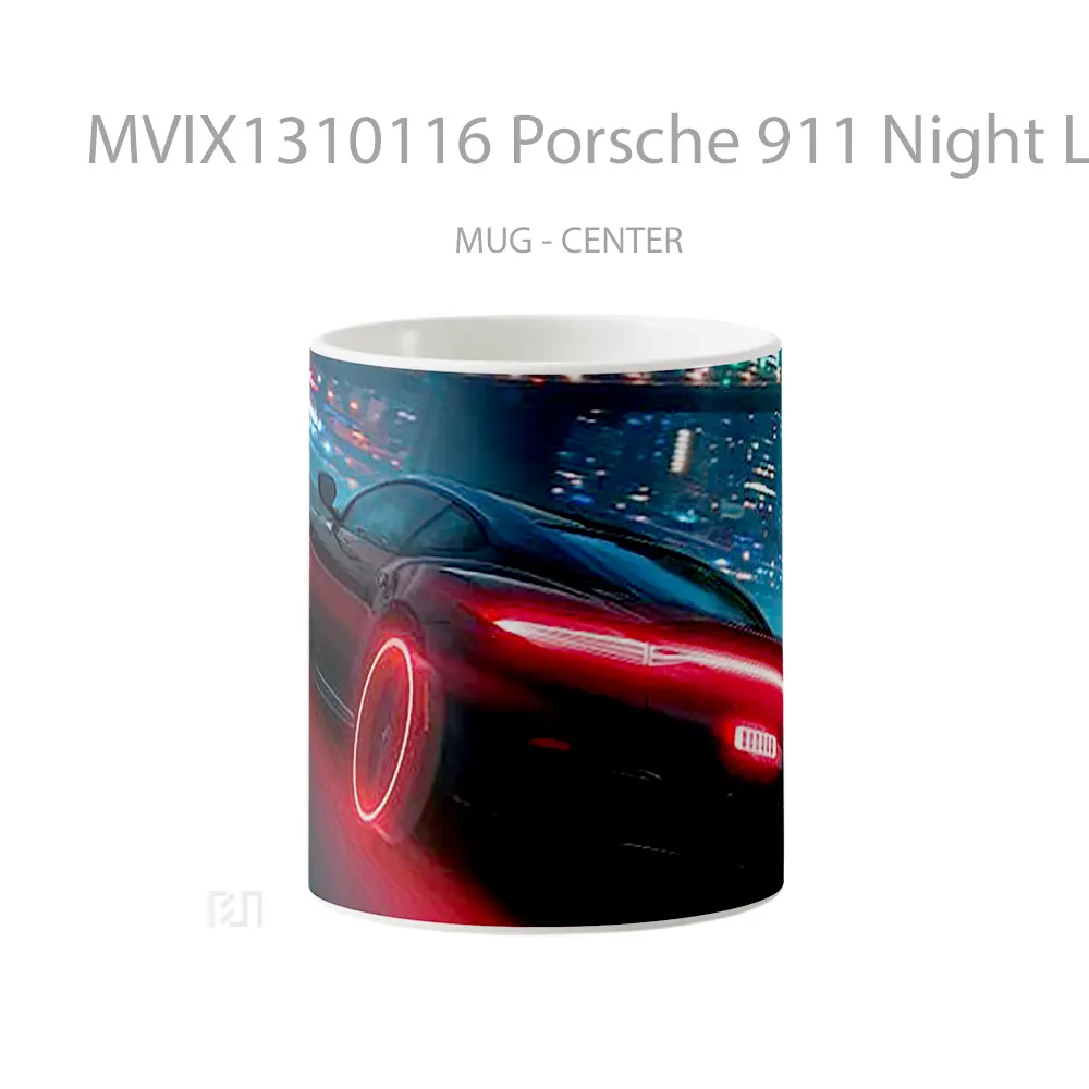 Mug Porsche 911 Night Life Cangkir Mobil
