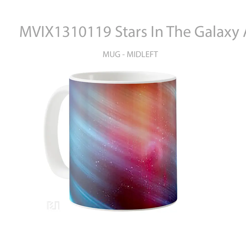 Mug Stars In The Galaxy Abstract Gelas Seni Modern - All-side / Desain