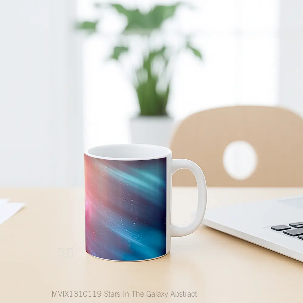 Mug Stars In The Galaxy Abstract Gelas Seni Modern - All-side / Desain