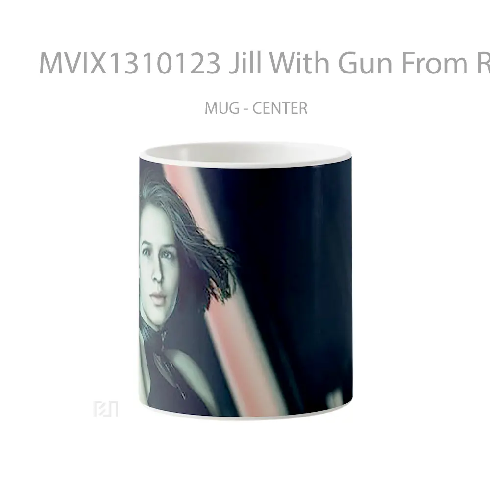 Mug Jill With Gun From Resident Evil Cangkir Gamer