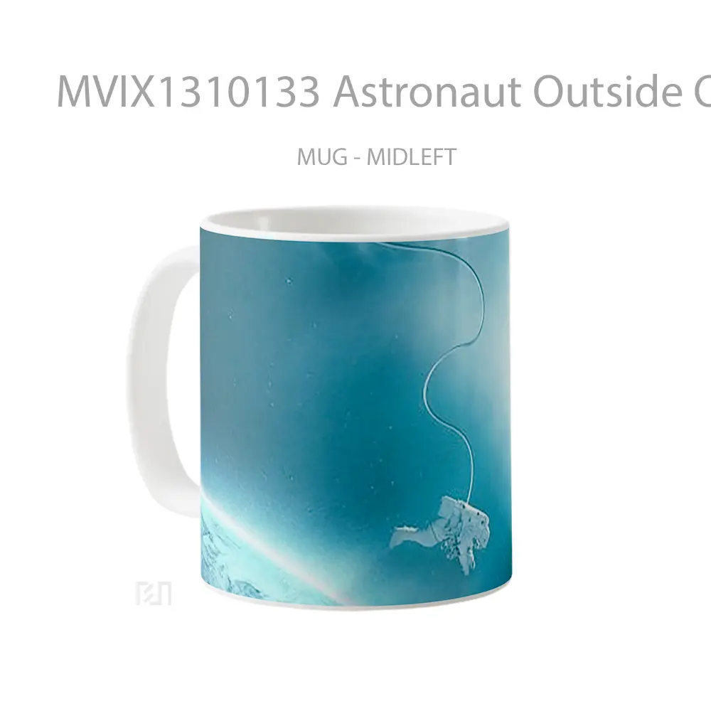 Mug Astronaut Outside Of The Planet Gelas Astronomi - All-side / Desain