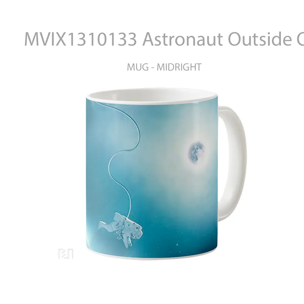 Mug Astronaut Outside Of The Planet Gelas Astronomi - All-side / Desain