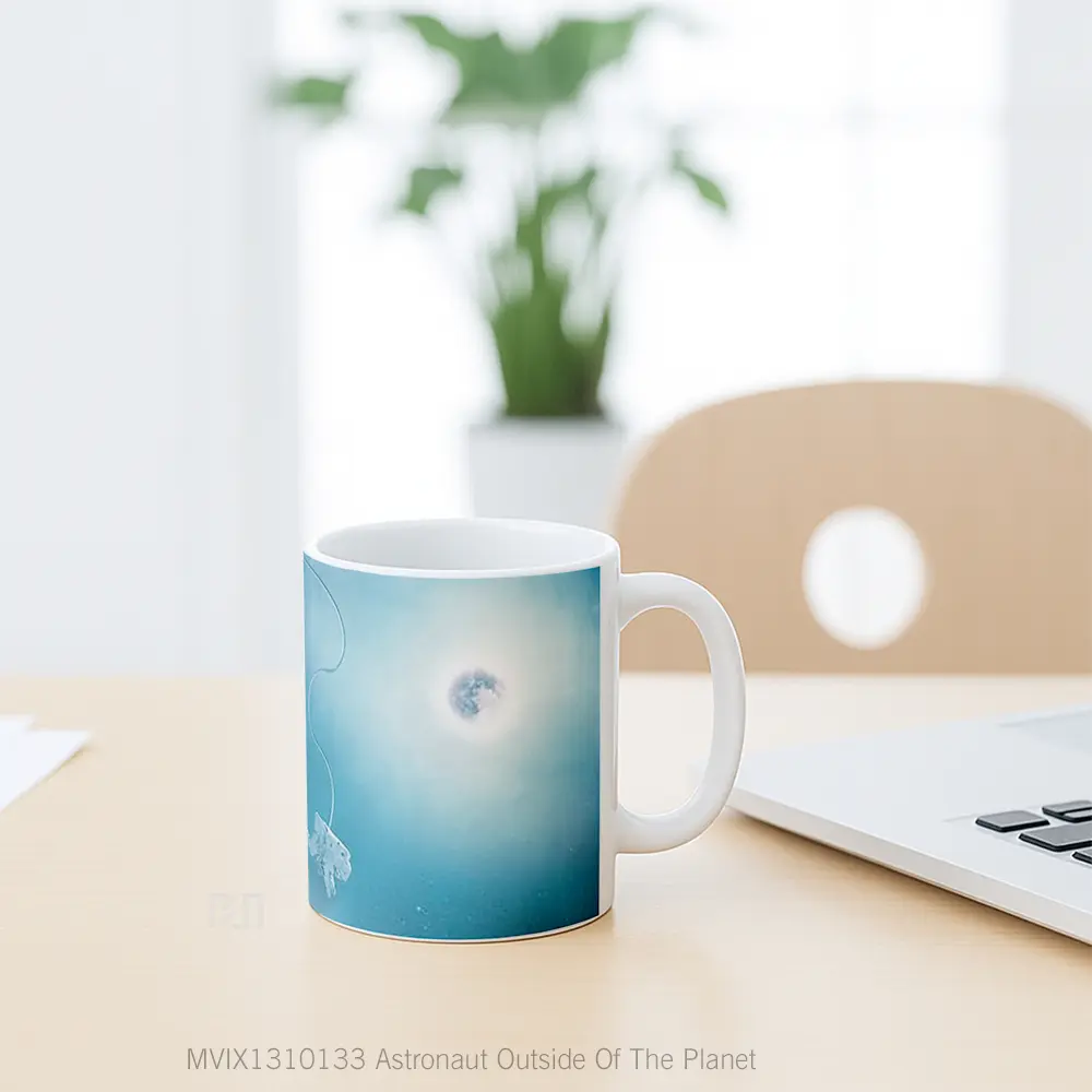 Mug Astronaut Outside Of The Planet Gelas Astronomi - All-side / Desain