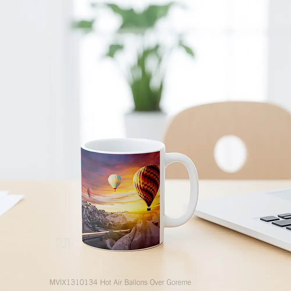 Mug Hot Air Ballons Over Goreme Gelas Keramik Unik - All-side / Desain