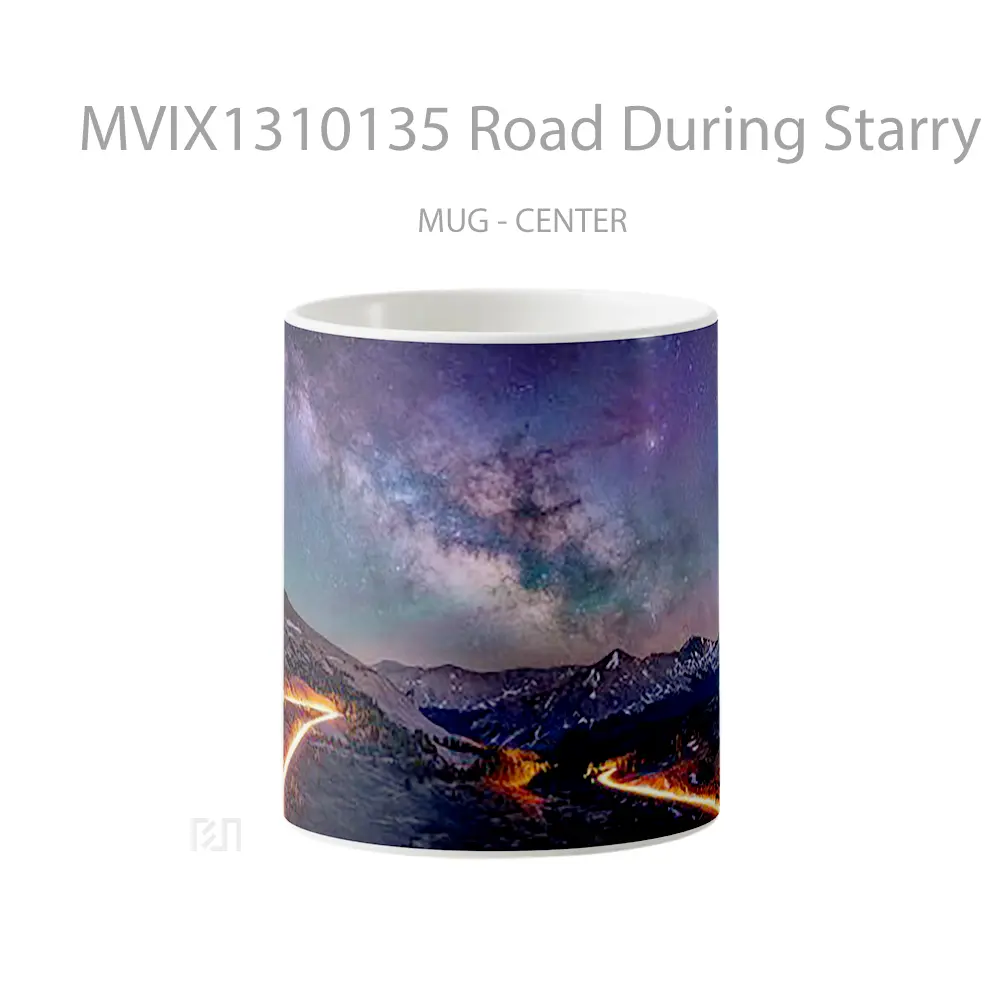 Mug Road During Starry Night Gelas Keramik Unik