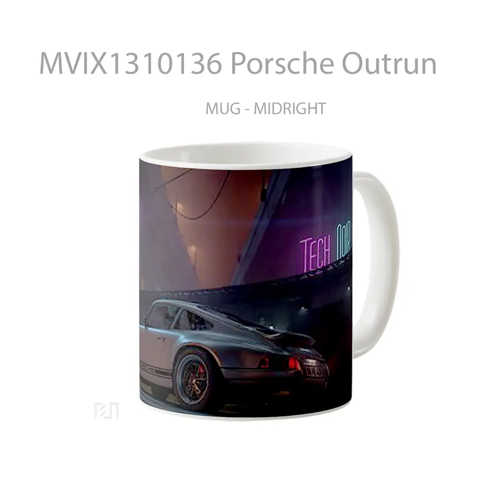 Mug Porsche Outrun Cangkir Mobil - All-side / Desain