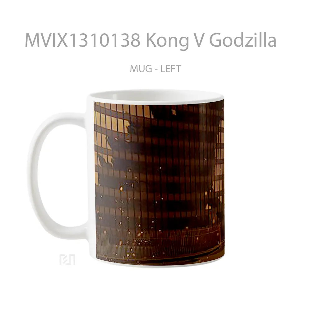 Mug Kong V Godzilla Gelas Keramik Unik - All-side / Desain