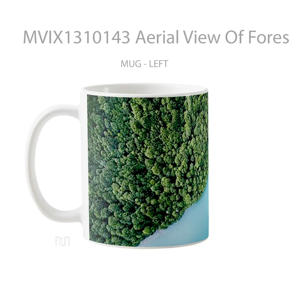 Mug Aerial View Of Forest And Lake Gelas Pemandangan Alam - All-side / Desain