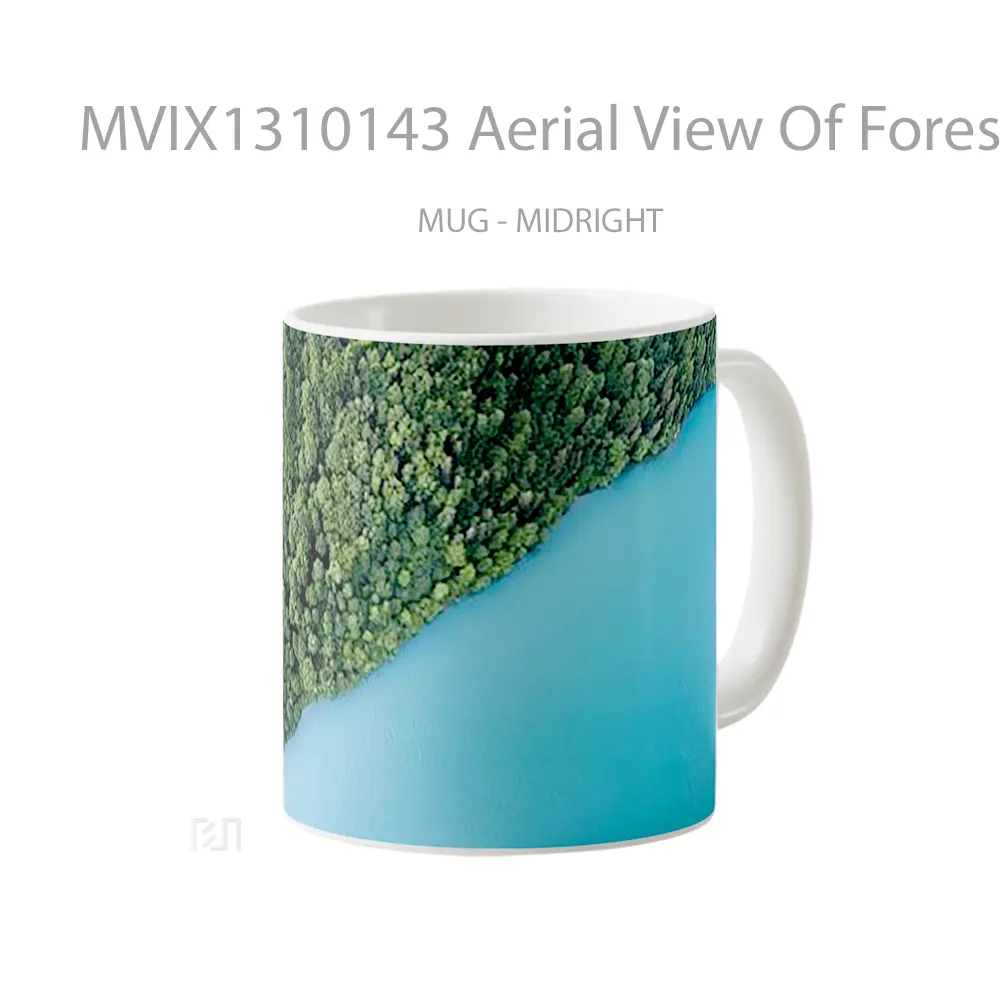 Mug Aerial View Of Forest And Lake Gelas Pemandangan Alam - All-side / Desain