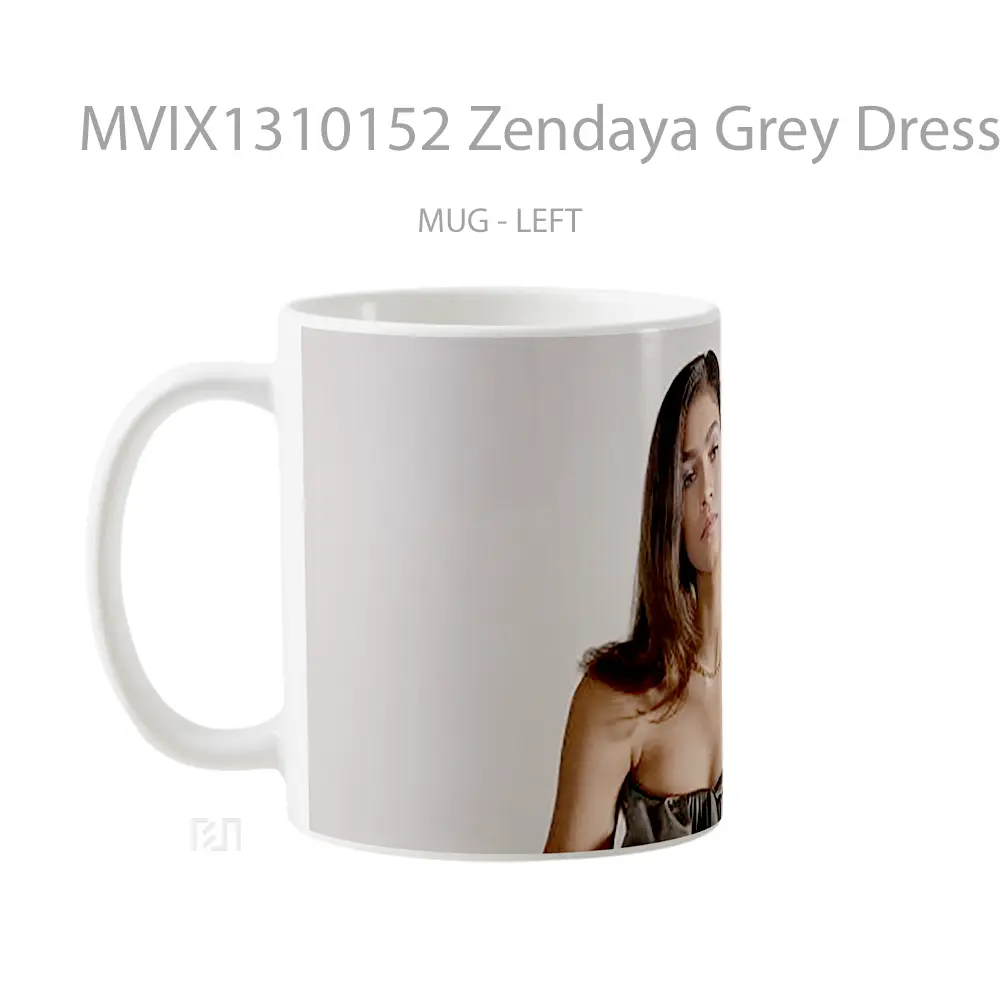 Mug Zendaya Grey Dress Gelas Selebriti - All-side / Desain
