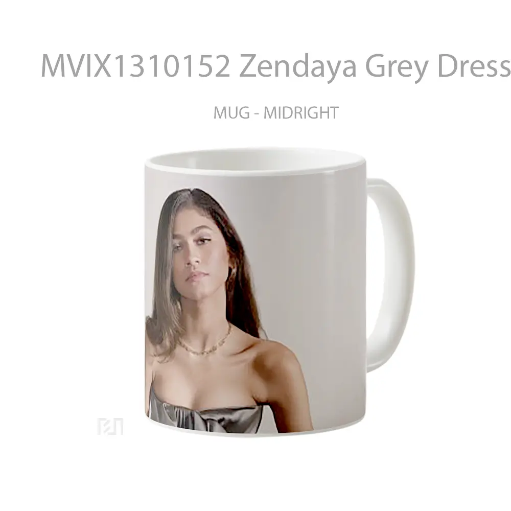 Mug Zendaya Grey Dress Gelas Selebriti - All-side / Desain