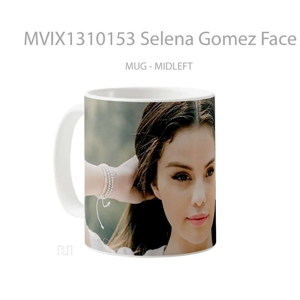 Mug Selena Gomez Face With Makeup Gelas Selebriti - All-side / Desain