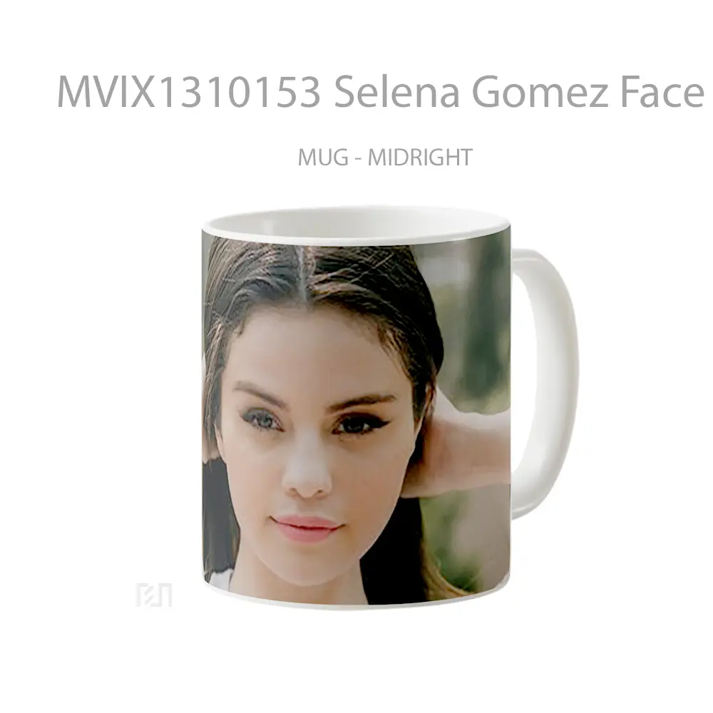 Mug Selena Gomez Face With Makeup Gelas Selebriti - All-side / Desain