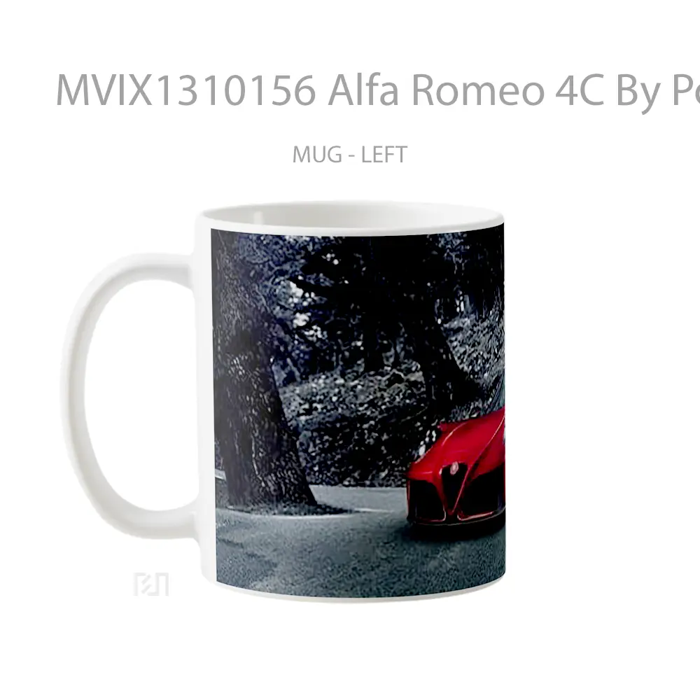 Mug Alfa Romeo 4C By Pogea Racing Cangkir Mobil - All-side / Desain