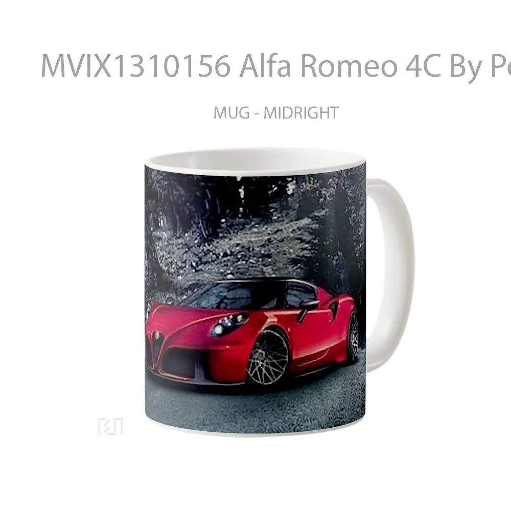 Mug Alfa Romeo 4C By Pogea Racing Cangkir Mobil - All-side / Desain