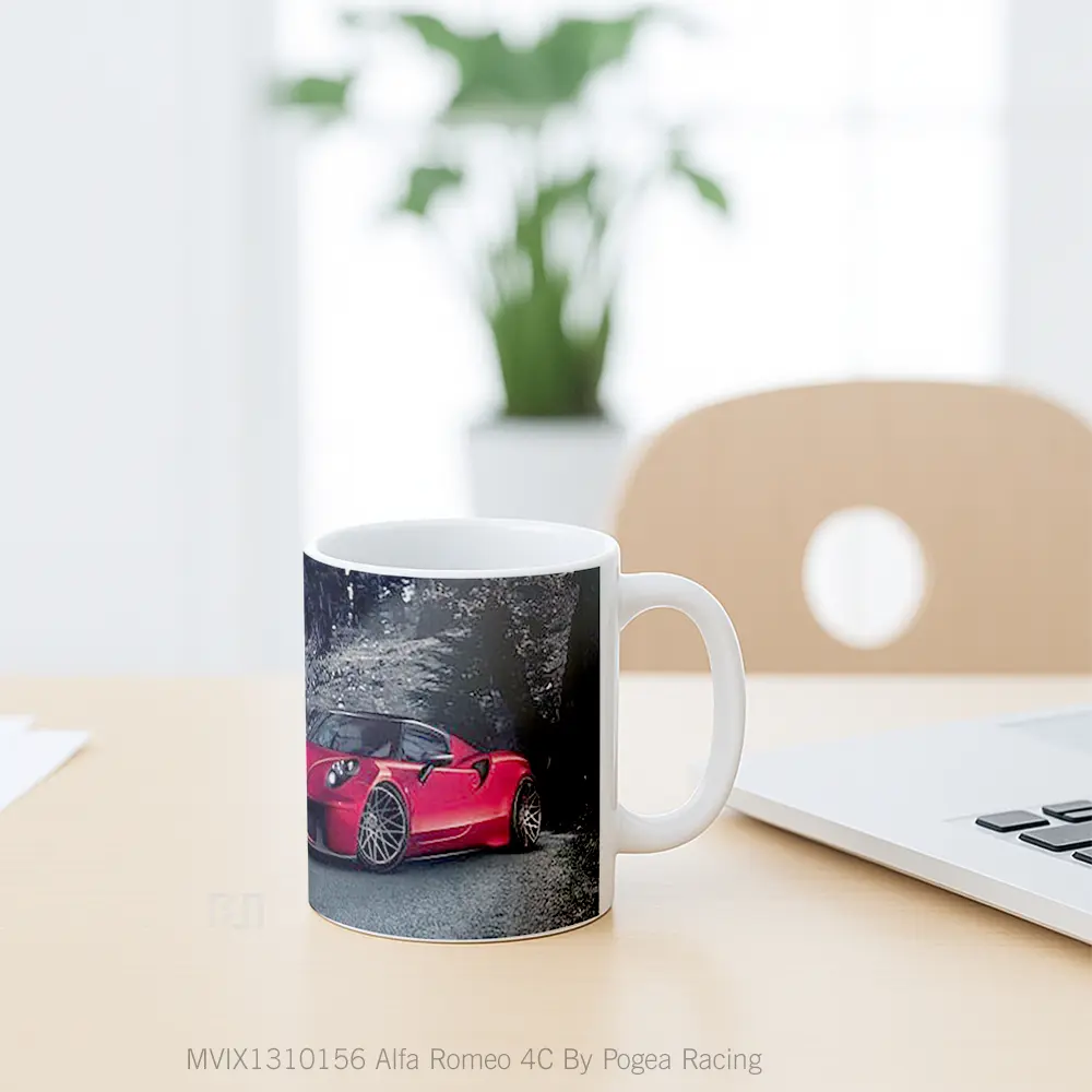 Mug Alfa Romeo 4C By Pogea Racing Cangkir Mobil - All-side / Desain