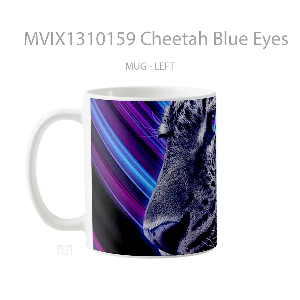 Mug Cheetah Blue Eyes Gelas Keramik Unik - All-side / Desain