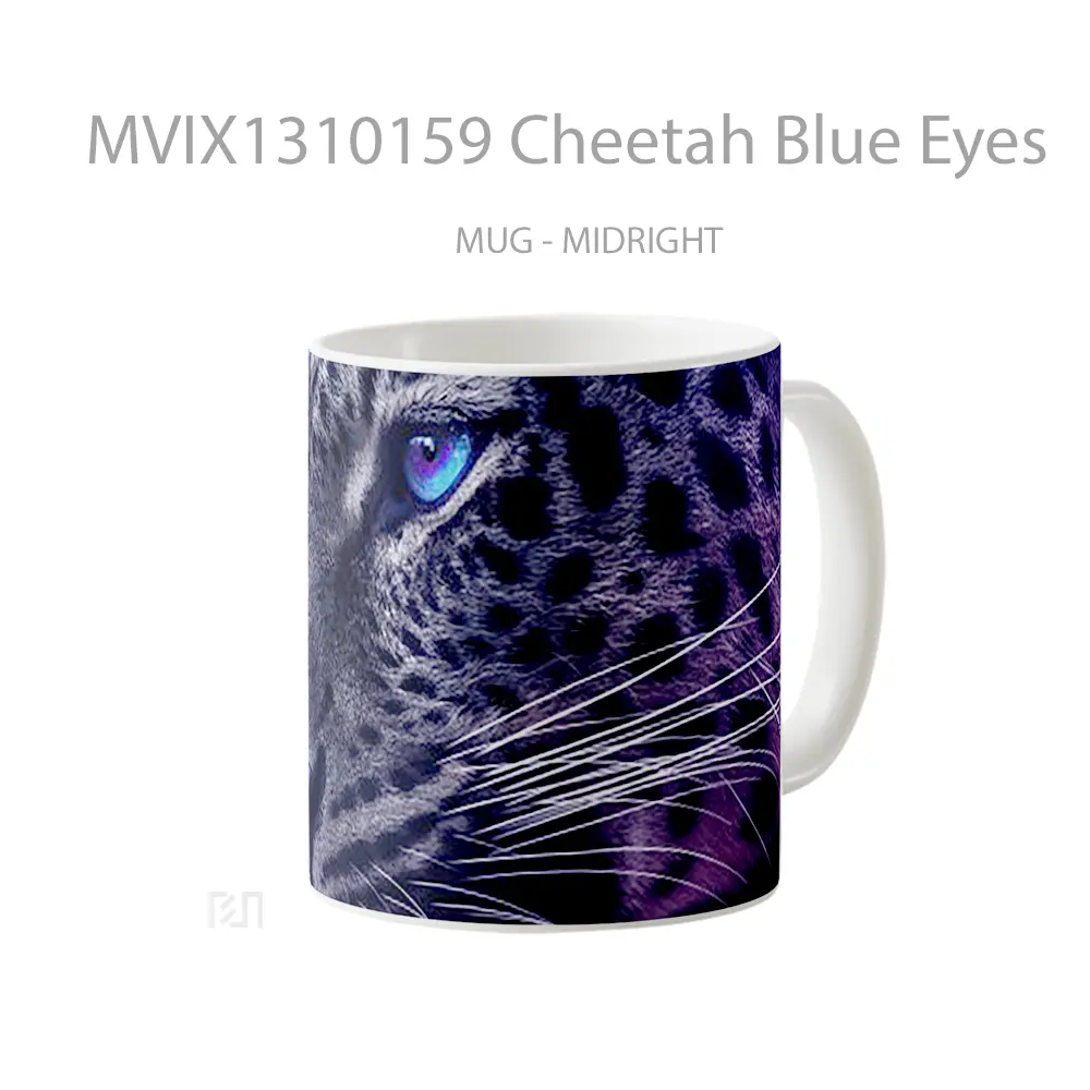 Mug Cheetah Blue Eyes Gelas Keramik Unik - All-side / Desain