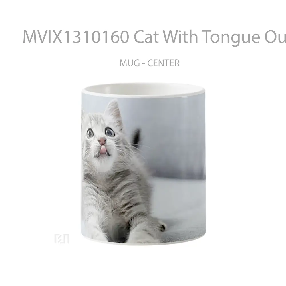 Mug Cat With Tongue Out Gelas Hewan Lucu