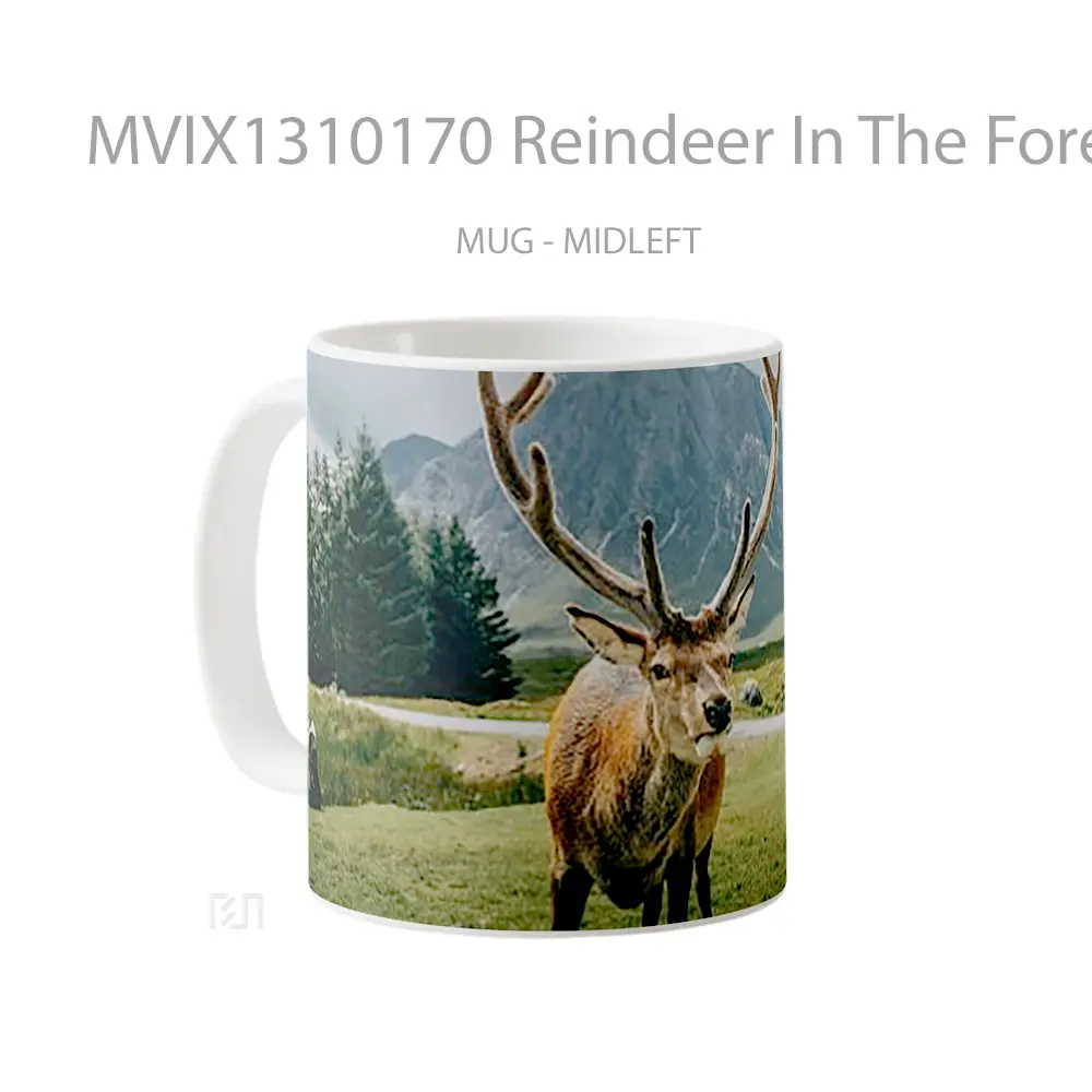 Mug Reindeer In The Forest Gelas Hewan Lucu - All-side / Desain