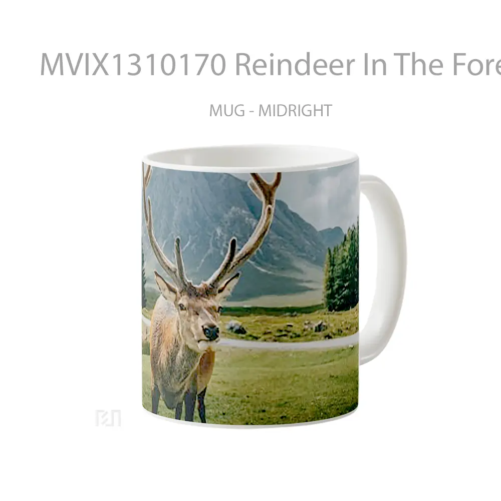 Mug Reindeer In The Forest Gelas Hewan Lucu - All-side / Desain