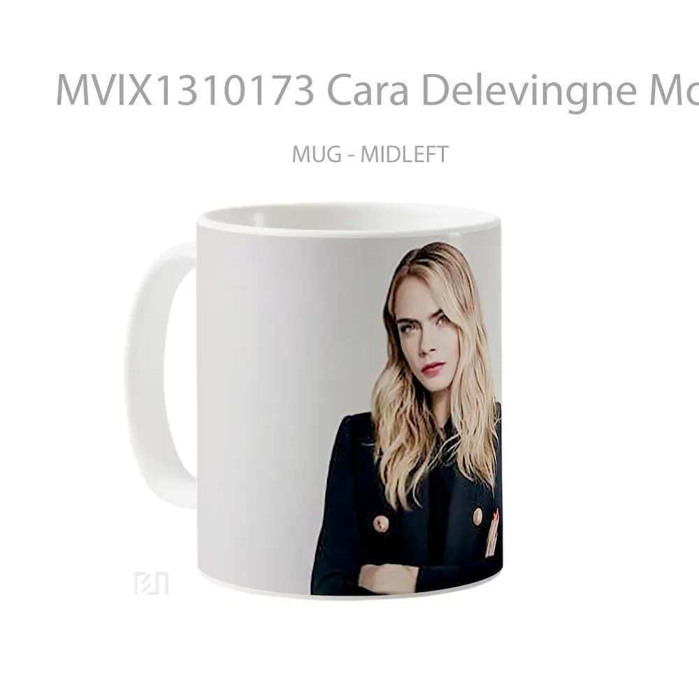 Mug Cara Delevingne Model Gelas Keramik Unik - All-side / Desain