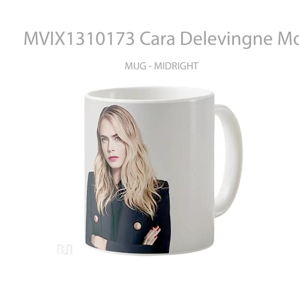 Mug Cara Delevingne Model Gelas Keramik Unik - All-side / Desain