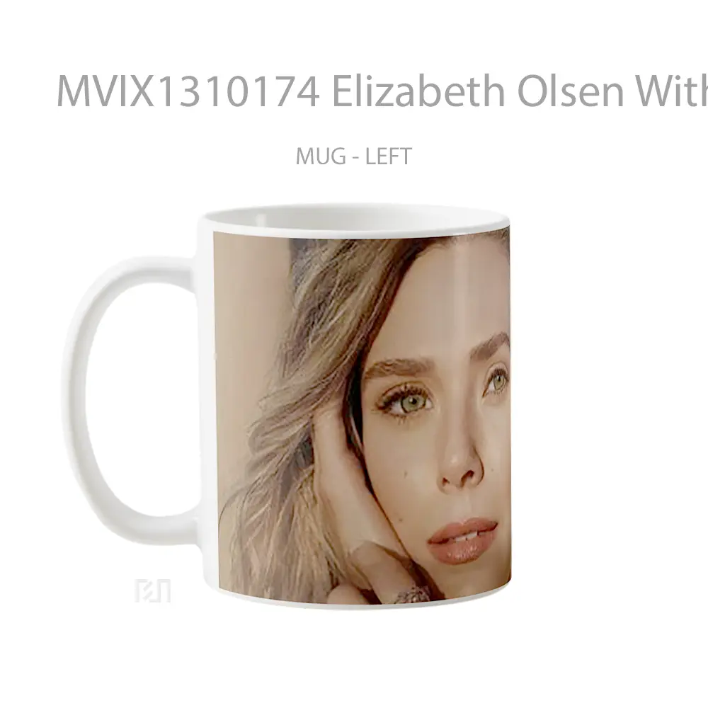 Mug Elizabeth Olsen With Make Up Gelas Keramik Unik - All-side / Desain