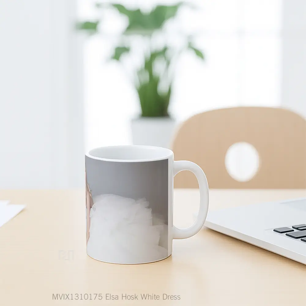 Mug Elsa Hosk White Dress Gelas Keramik Unik - All-side / Desain