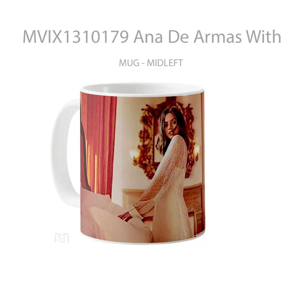 Mug Ana De Armas With White Dress On Gelas Keramik Unik - All-side / Desain