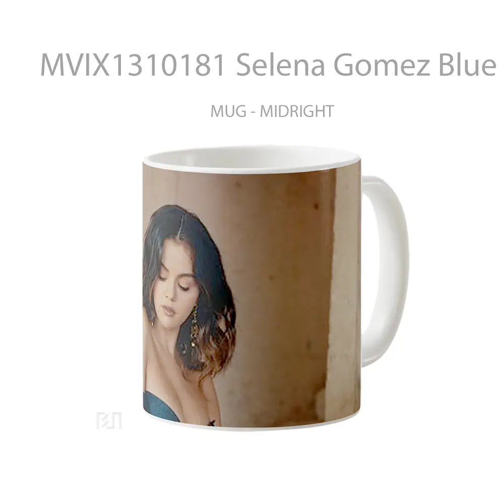 Mug Selena Gomez Blue Dress Gelas Selebriti - All-side / Desain