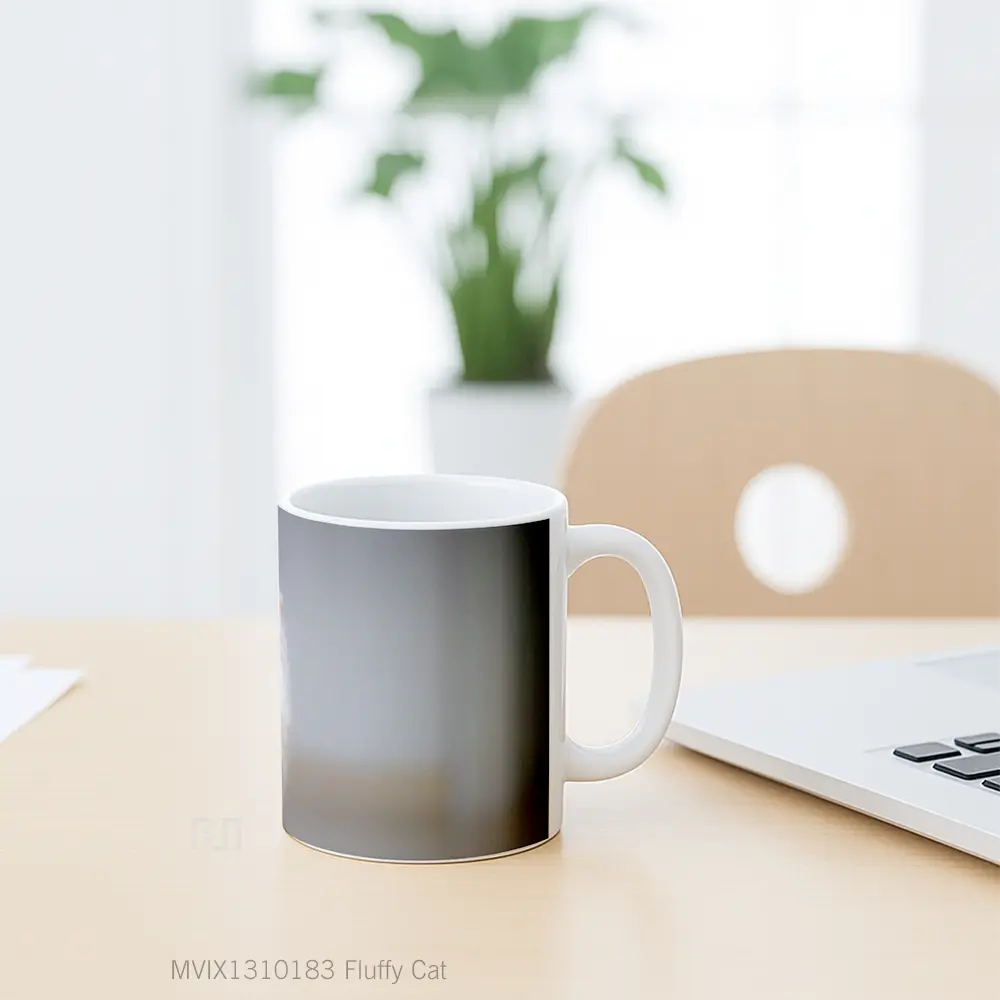 Mug Fluffy Cat Gelas Hewan Lucu - All-side / Desain