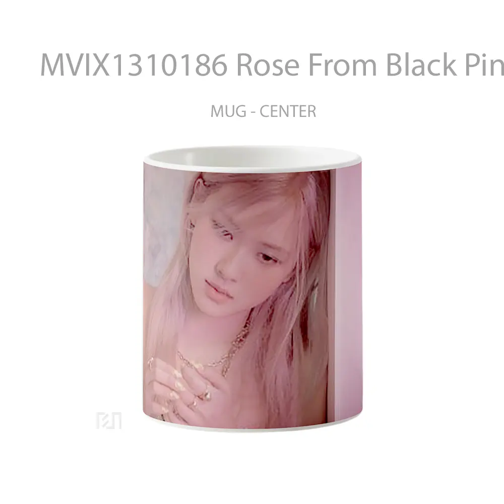 Mug Rose From Black Pink Gelas Keramik Unik