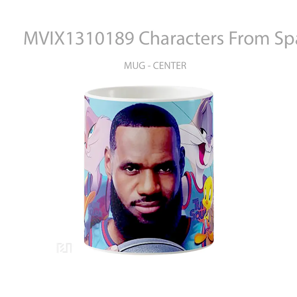 Mug Characters From Space Jam With Lebron James Gelas Astronomi