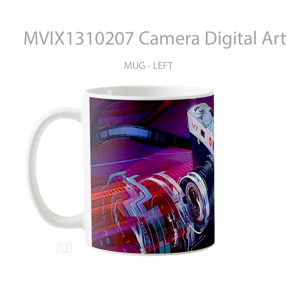 Mug Camera Digital Art Gelas Seni Modern - All-side / Desain