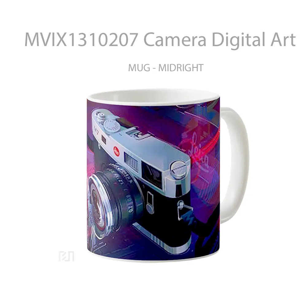 Mug Camera Digital Art Gelas Seni Modern - All-side / Desain