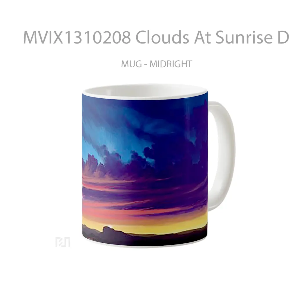 Mug Clouds At Sunrise Digital Art Gelas Pemandangan Alam - All-side / Desain
