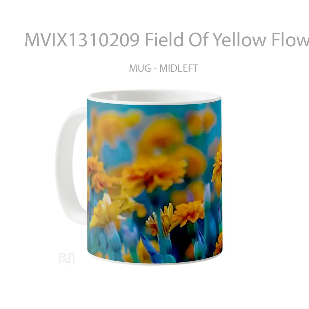 Mug Field Of Yellow Flowers Gelas Pemandangan Alam - All-side / Desain