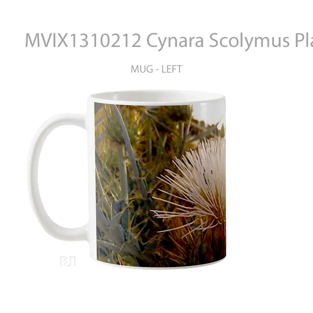 Mug Cynara Scolymus Plant Gelas Keramik Unik - All-side / Desain