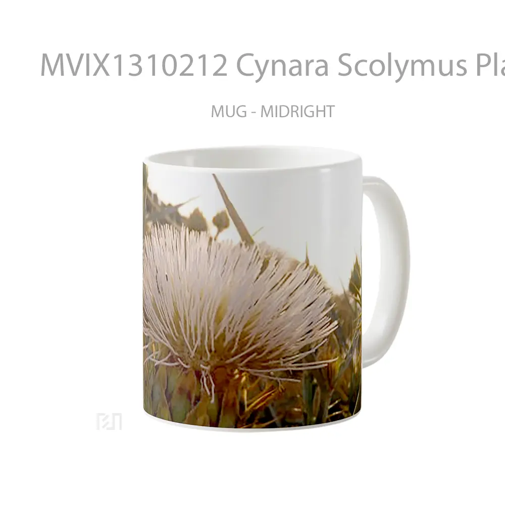 Mug Cynara Scolymus Plant Gelas Keramik Unik - All-side / Desain